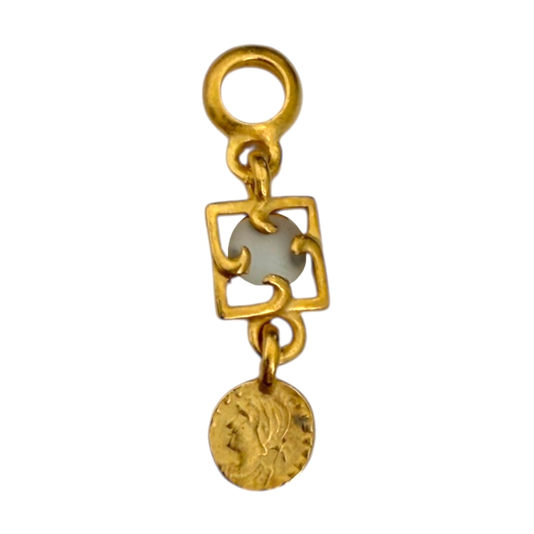 Single Charm - Grecian Coin Drop
