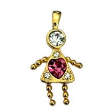 Load image into Gallery viewer, Single Charm - Gold Pink Wiggle Person
