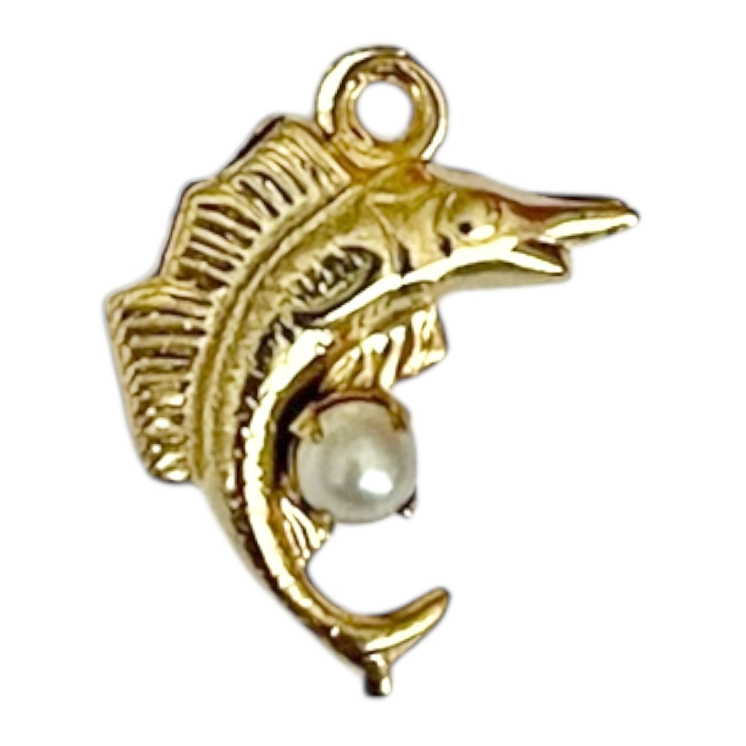 Single Charm - Gold Mini Marlin