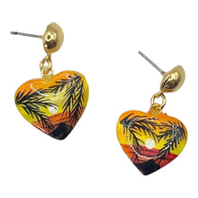 Load image into Gallery viewer, Shell Heart Painted Earrings
