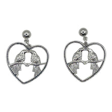 Load image into Gallery viewer, Silver Lovebirds Earrings
