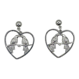 Silver Lovebirds Earrings