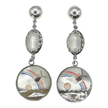 Load image into Gallery viewer, Mother of Pearl Rainbow Earrings
