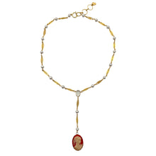 Load image into Gallery viewer, Cameo Lariat Necklace
