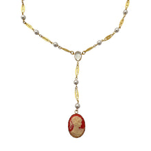 Load image into Gallery viewer, Cameo Lariat Necklace
