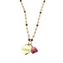 Load image into Gallery viewer, Rose Hearts Necklace
