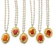 Load image into Gallery viewer, Vintage Flower Cameo Necklace (Pick Your Flower)
