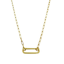 Load image into Gallery viewer, 14k Gold Paperclip Charm Holder Necklace - 18in
