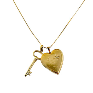 14k Key To My Heart Necklace