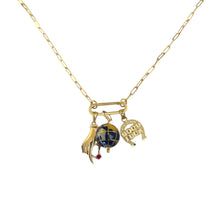 Load image into Gallery viewer, 14k Globetrotter Charm Necklace
