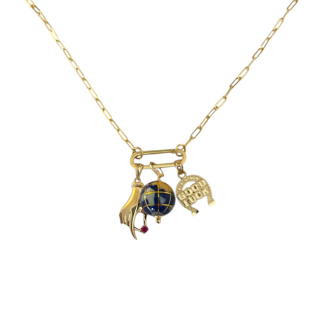 14k Globetrotter Charm Necklace