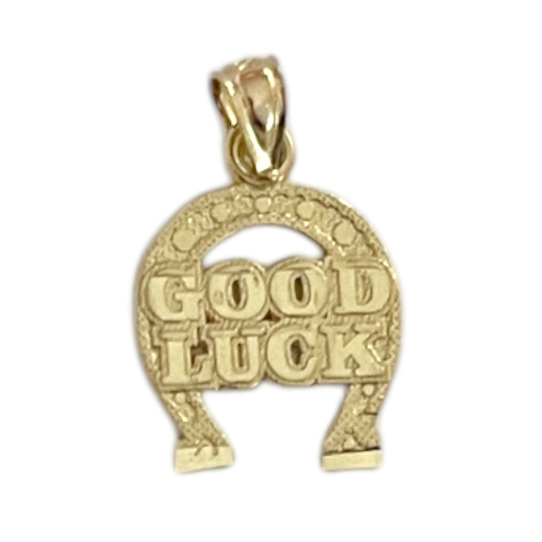 14k Good Luck Horseshoe Charm