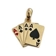 Load image into Gallery viewer, 14k Poker Cards Charm
