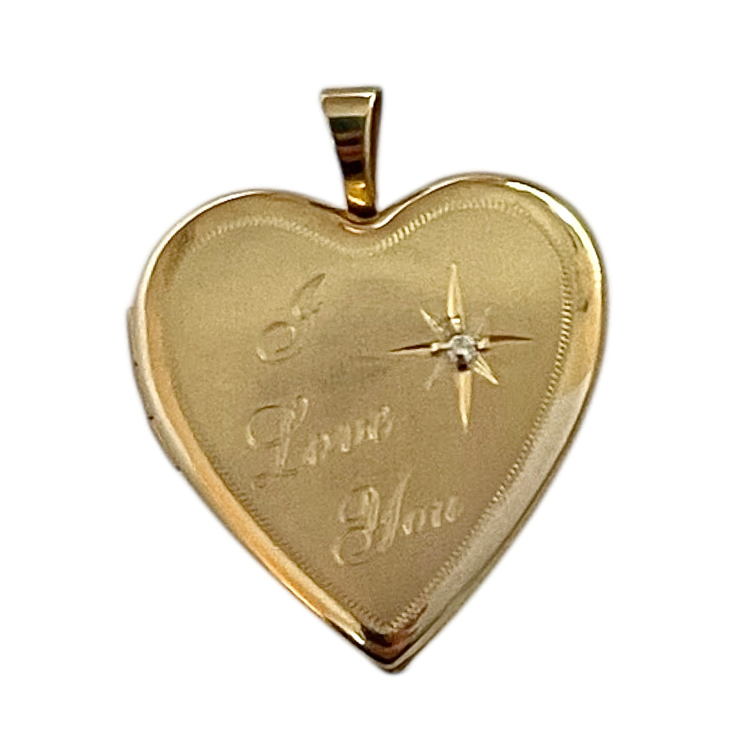 14k I Love You Locket Charm