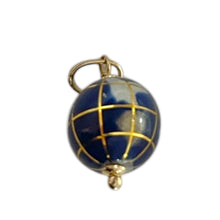 Load image into Gallery viewer, 14k + Enamel Earth Globe Charm
