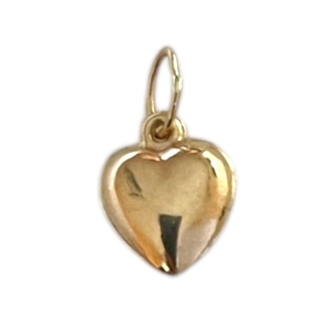 14k Puffy Heart Charm