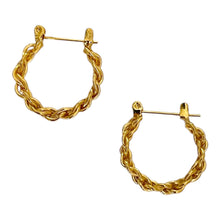 Load image into Gallery viewer, Triple Twist Rope Hoop Earrings - Deadstock
