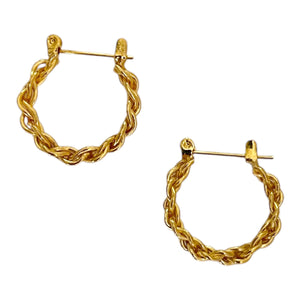 Triple Twist Rope Hoop Earrings - Deadstock