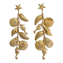 Load image into Gallery viewer, Statement Seashell Collage Earrings - Deadstock
