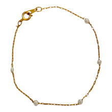 Load image into Gallery viewer, Station Pearl Gold Plated Bracelet - Deadstock
