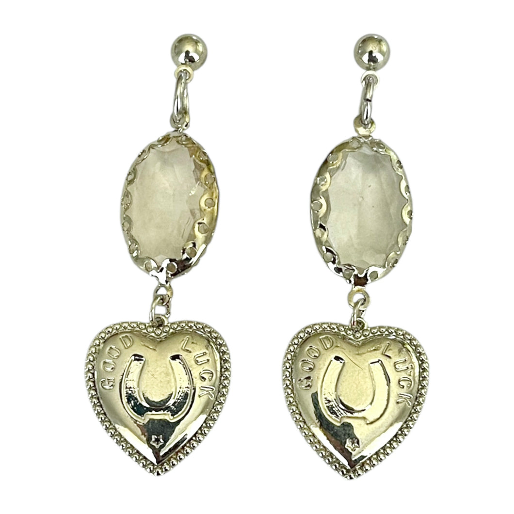 Silver Good Luck Earrings