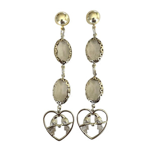 Silver Lovebird Earrings