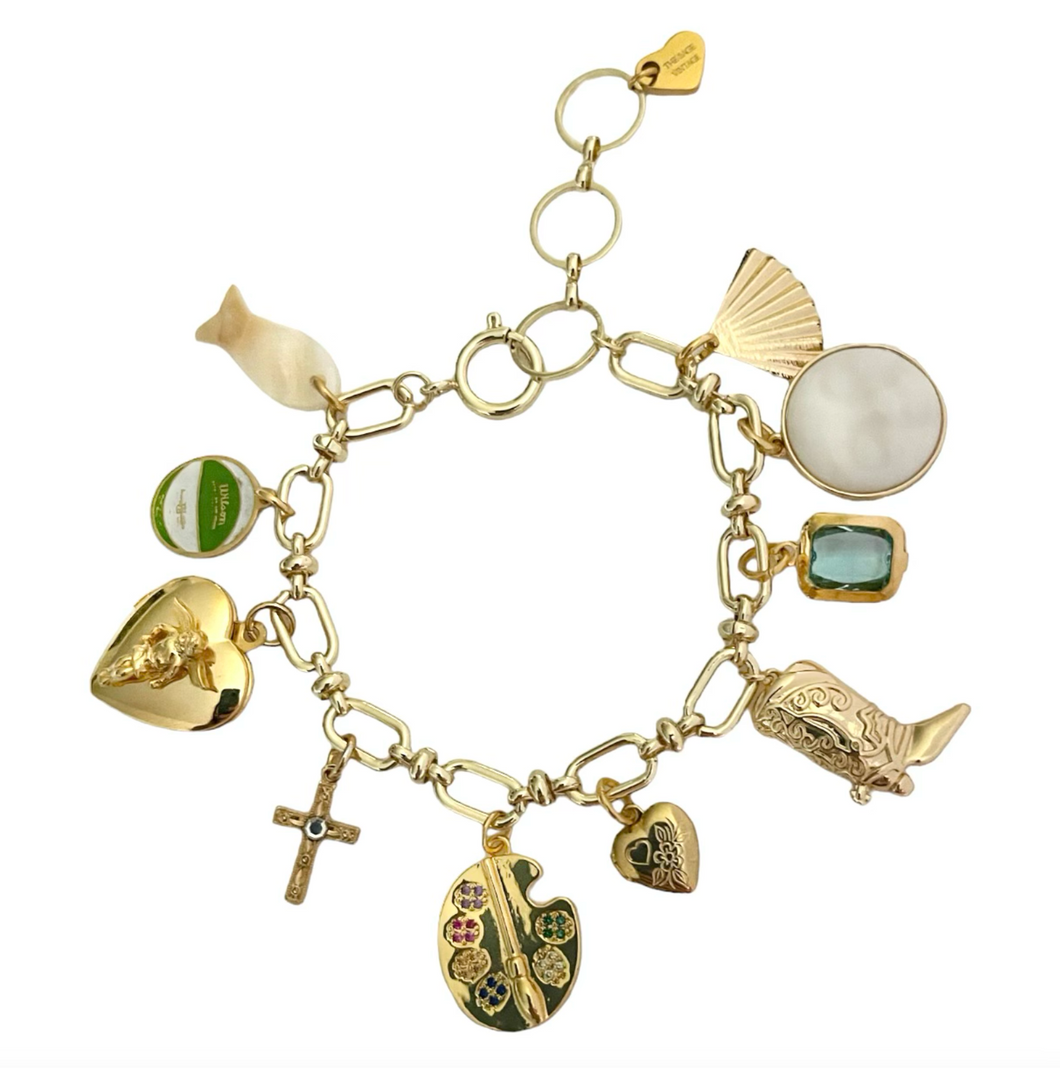 Gold Custom Charm Bracelet – The Sage Vintage