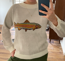 Load image into Gallery viewer, Fish Sweater Eggshell PREORDER
