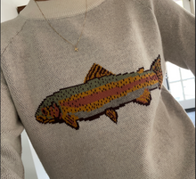Load image into Gallery viewer, Fish Sweater Eggshell PREORDER
