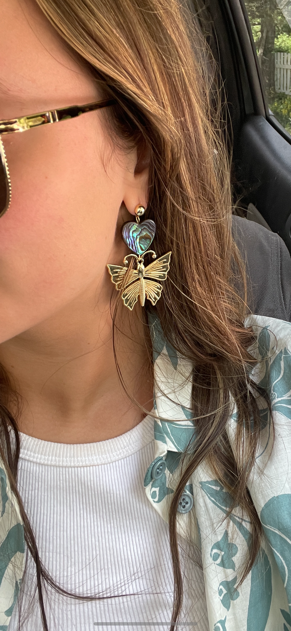 Abalone Butterfly Earrings