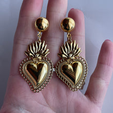 Load image into Gallery viewer, Flaming Heart Earrings
