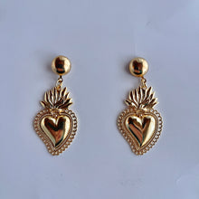 Load image into Gallery viewer, Flaming Heart Earrings
