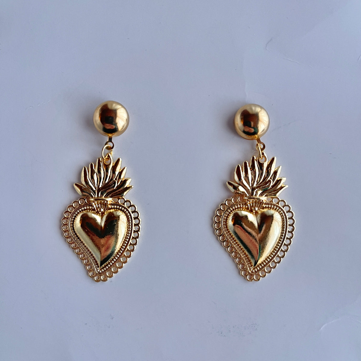 Flaming Heart Earrings – The Sage Vintage
